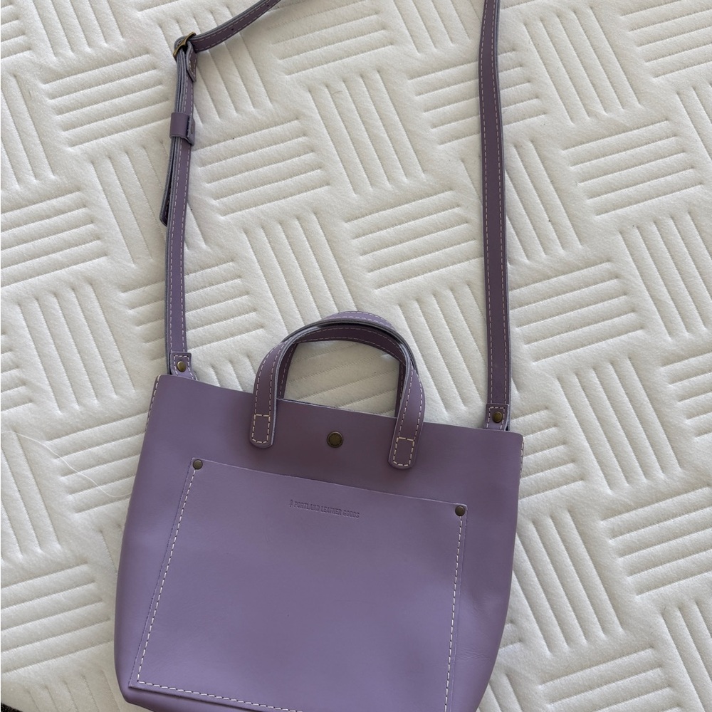 Purple Crossbody Tote Bag - Women's Shoulder Bag - Picture 15 of 16